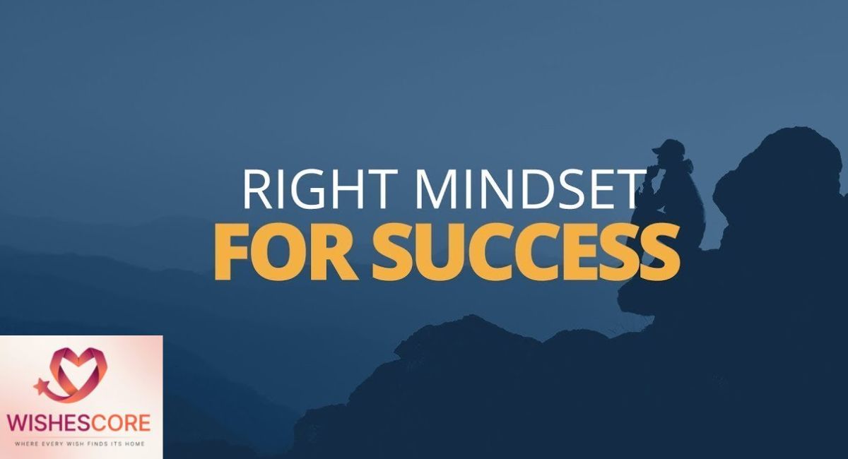 Inspirational success mindset quote graphic for achieving goals and positive thinking.