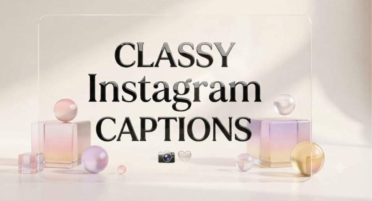 Creative social media post showcasing 500+ trending Instagram captions for every style, mood, and occasion.