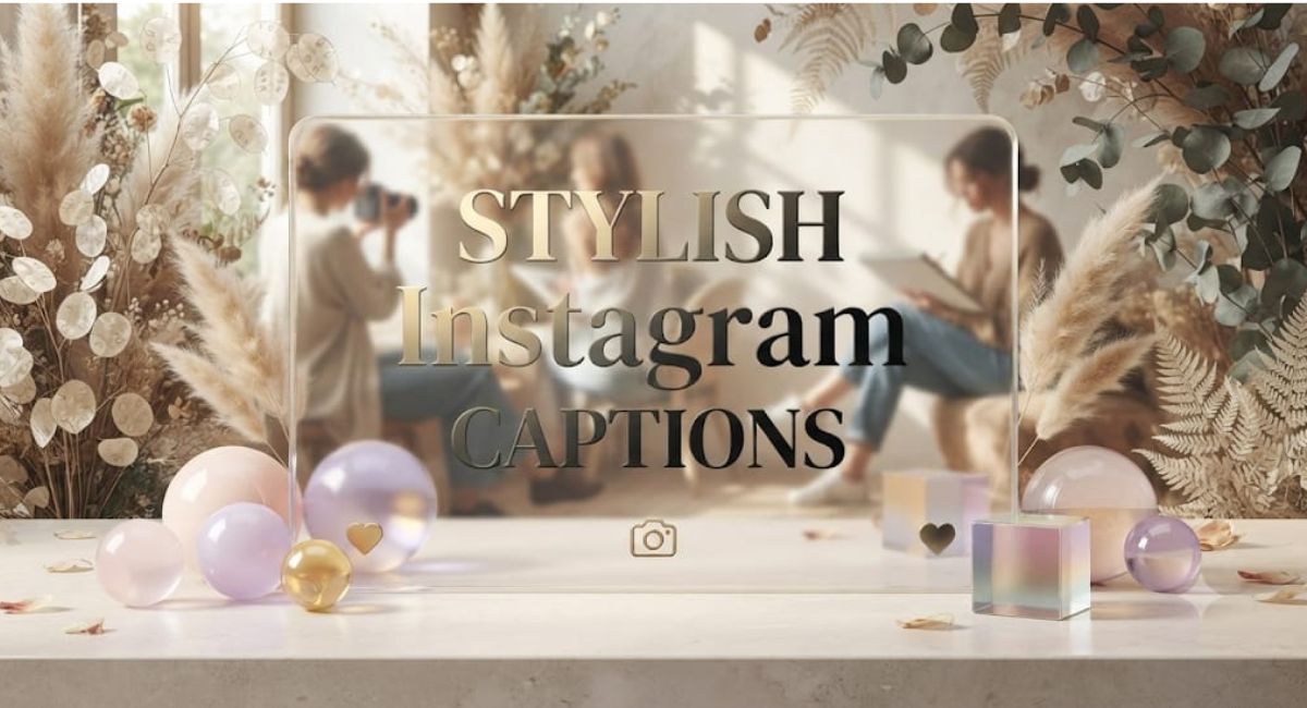 Creative social media post showcasing 500+ trending Instagram captions for every style, mood, and occasion.