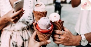 Happy National Ice Cream Day celebration featuring colorful ice cream treats with sweet messages, inspiring quotes, and fun captions to share with family and friends.
